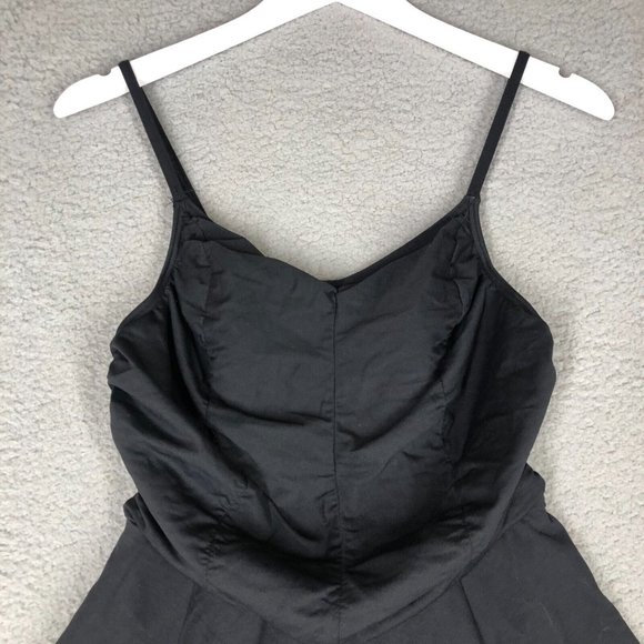 It Figures Women's 10 Swim Dress One Piece Swimsuit Padded Black A-Line Flowy - Picture 2 of 16